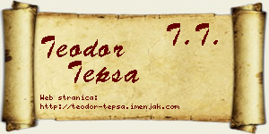 Teodor Tepša vizit kartica